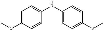 Benzenamine, 4-methoxy-N-[4-(methylthio)phenyl]- Struktur