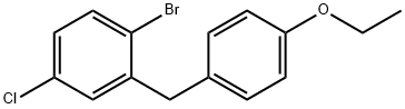 Benzene, 1-bromo-4-chloro-2-[(4-ethoxyphenyl)methyl]- Struktur