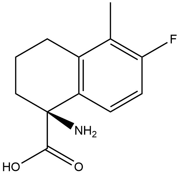 (S)-1-Amino-6-fluoro-1,2,3,4-tetrahydro-5-methyl-1-naphthalenecarboxylic acid Struktur