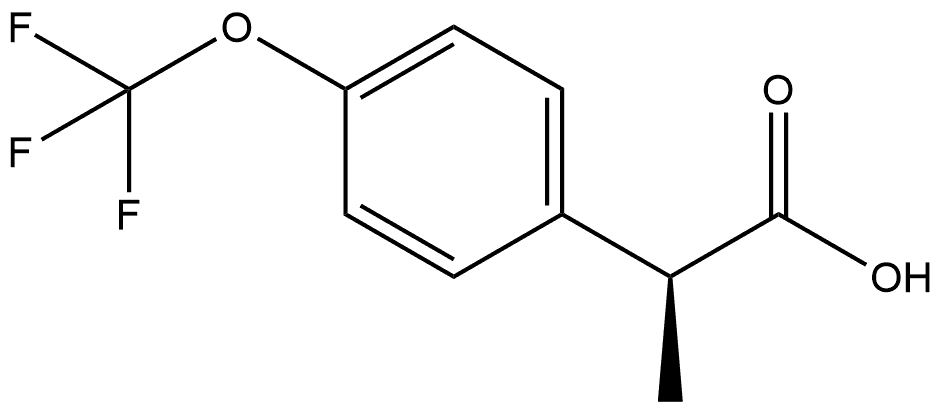 Benzeneacetic acid, α-methyl-4-(trifluoromethoxy)-, (αS)- Struktur