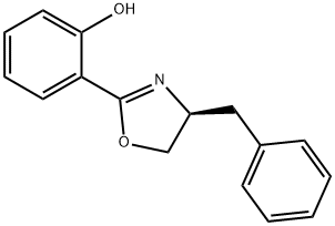 Phenol, 2-[(4S)-4,5-dihydro-4-(phenylmethyl)-2-oxazolyl]- Struktur