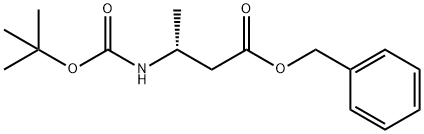 Butanoic acid, 3-[[(1,1-dimethylethoxy)carbonyl]amino]-, phenylmethyl ester, (3R)- Struktur