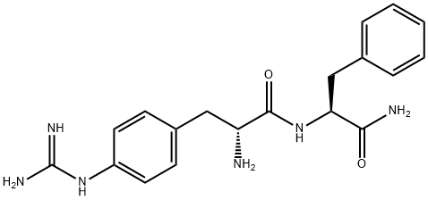 L-Phenylalaninamide, 4-[(aminoiminomethyl)amino]-D-phenylalanyl- Struktur