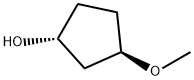 rel-(1R,3R)-3-methoxycyclopentan-1-ol Struktur