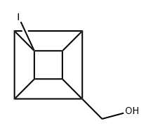 (1-Iodo-cuban-4-yl)-methanol Struktur