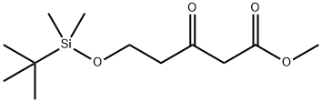 Pentanoic acid, 5-[[(1,1-dimethylethyl)dimethylsilyl]oxy]-3-oxo-, methyl ester Struktur