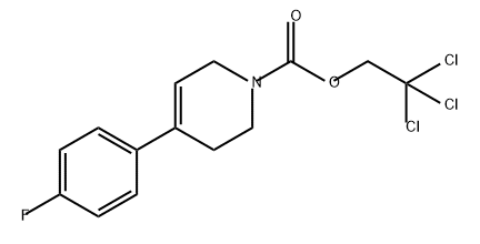 1(2H)-Pyridinecarboxylic acid, 4-(4-fluorophenyl)-3,6-dihydro-, 2,2,2-trichloroethyl ester Struktur