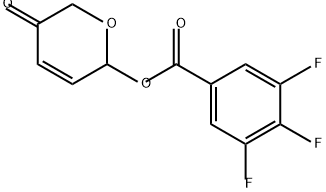 Benzoic acid, 3,4,5-trifluoro-, 5,6-dihydro-5-oxo-2H-pyran-2-yl ester Struktur