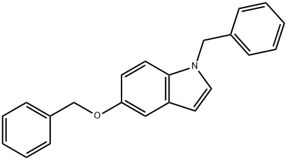 1H-Indole, 5-(phenylmethoxy)-1-(phenylmethyl)- Struktur