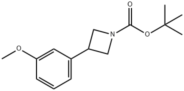 1-Azetidinecarboxylic acid, 3-(3-methoxyphenyl)-, 1,1-dimethylethyl ester Struktur