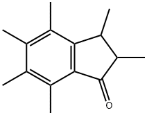 1H-Inden-1-one, 2,3-dihydro-2,3,4,5,6,7-hexamethyl- Struktur