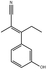 2-Pentenenitrile, 3-(3-hydroxyphenyl)-2-methyl-, (2E)- Struktur