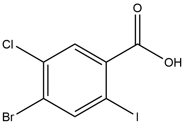 4-bromo-5-chloro-2-iodobenzoic acid Struktur