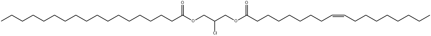 9-Octadecenoic acid (9Z)-, 2-chloro-3-[(1-oxooctadecyl)oxy]propyl ester Struktur