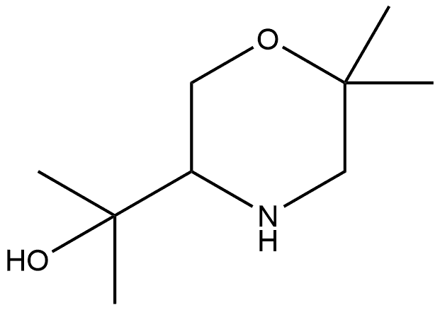 3-Morpholinemethanol,α,α,6,6-tetramethyl- Struktur