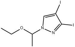 1-(1-Ethoxyethyl)-3,4-diiodo-1H-pyrazole Struktur