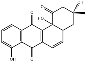 Benz[a]anthracene-1,7,12(2H)-trione, 3,4,4a,12b-tetrahydro-3a,8,12b-trihydroxy-3-methyl- (9CI) Struktur