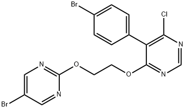 Pyrimidine, 5-(4-bromophenyl)-4-[2-[(5-bromo-2-pyrimidinyl)oxy]ethoxy]-6-chloro- Struktur