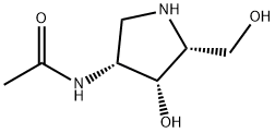 N-[(3R,4R,5R)-4-Hydroxy-5-(hydroxymethyl)-3-pyrrolidinyl]-acetamide Struktur