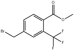 Benzoic acid, 4-(bromomethyl)-2-(trifluoromethyl)-, methyl ester Struktur