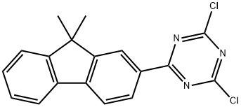 1,3,5-Triazine, 2,4-dichloro-6-(9,9-dimethyl-9H-fluoren-2-yl)- Struktur