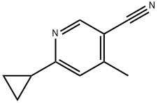 3-Pyridinecarbonitrile, 6-cyclopropyl-4-methyl- Struktur