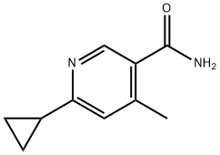 6-Cyclopropyl-4-methylnicotinamide Struktur