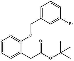 Benzeneacetic acid, 2-[(3-bromophenyl)methoxy]-, 1,1-dimethylethyl ester Struktur