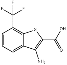 3-Amino-7-(trifluoromethyl)benzo[b]thiophene-2-carboxylic acid Struktur