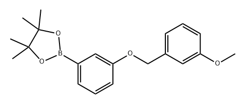 1,3,2-Dioxaborolane, 2-[3-[(3-methoxyphenyl)methoxy]phenyl]-4,4,5,5-tetramethyl- Struktur