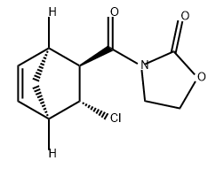 2-Oxazolidinone, 3-[[(1S,2S,3R,4R)-3-chlorobicyclo[2.2.1]hept-5-en-2-yl]carbonyl]- Struktur