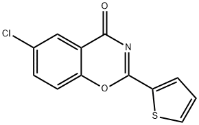 4H-1,3-Benzoxazin-4-one, 6-chloro-2-(2-thienyl)- Struktur