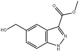 methyl 5-(hydroxymethyl)-1H-indazole-3-carboxylate Struktur