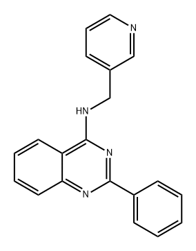 4-Quinazolinamine, 2-phenyl-N-(3-pyridinylmethyl)- Struktur