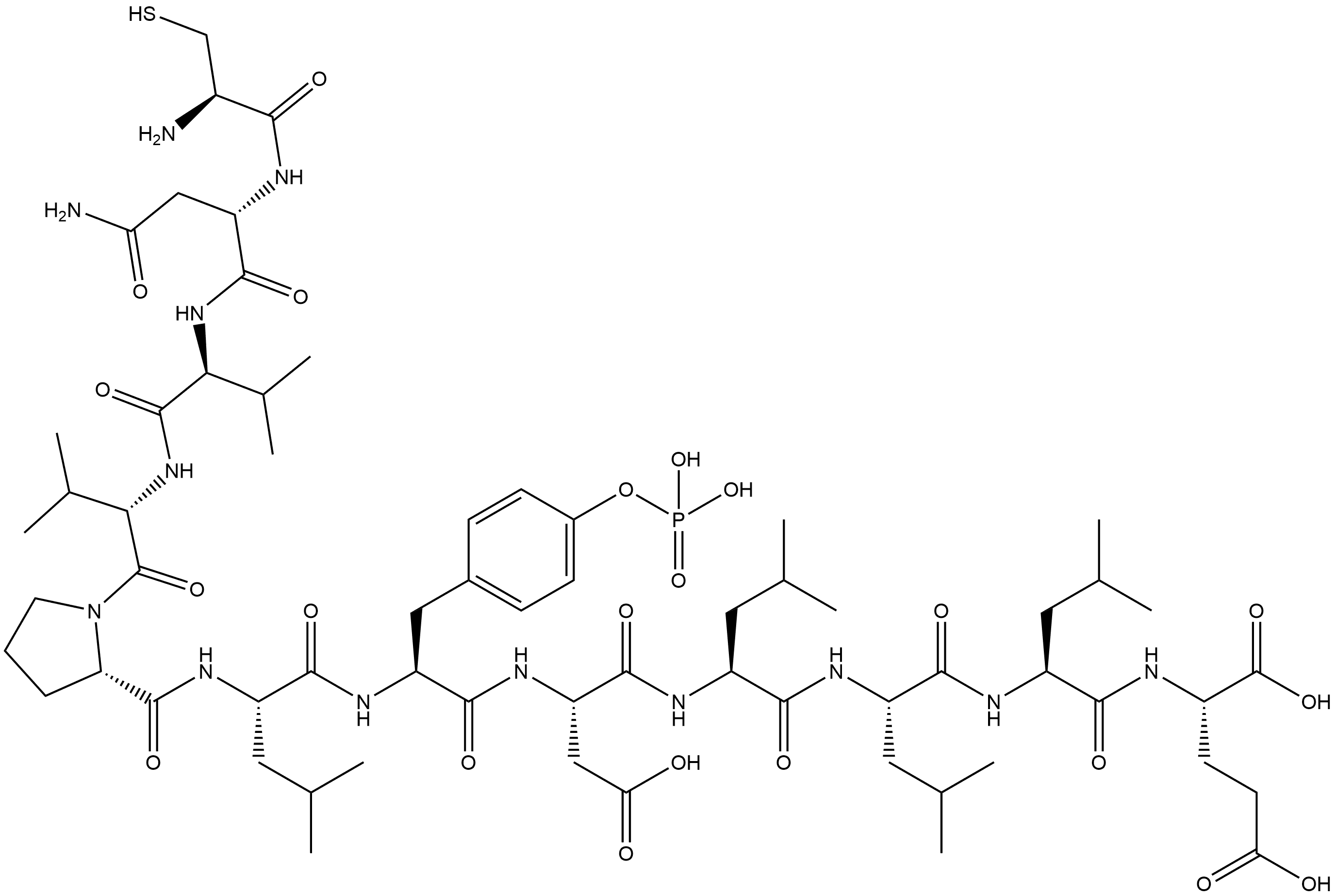 CYS-ASN-VAL-VAL-PRO-LEU-TYR(PO3H2)-ASP-& Struktur