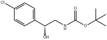 Carbamic acid, N-[(2R)-2-(4-chlorophenyl)-2-hydroxyethyl]-, 1,1-dimethylethyl ester Struktur