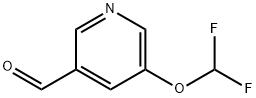 3-Pyridinecarboxaldehyde, 5-(difluoromethoxy)- Struktur