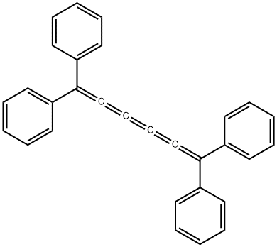 Benzene, 1,1',1'',1'''-(1,2,3,4,5-hexapentaene-1,6-diylidene)tetrakis- Struktur