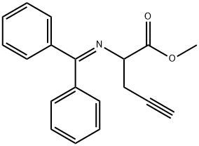 4-Pentynoic acid, 2-[(diphenylmethylene)amino]-, methyl ester Struktur