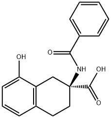 2-Naphthalenecarboxylic acid, 2-(benzoylamino)-1,2,3,4-tetrahydro-8-hydroxy-, (S)- (9CI) Struktur