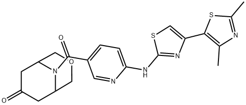 3-Oxa-9-azabicyclo[3.3.1]nonan-7-one, 9-[[6-[(2',4'-dimethyl[4,5'-bithiazol]-2-yl)amino]-3-pyridinyl]carbonyl]- Struktur