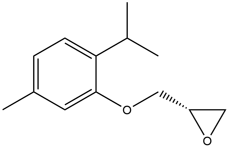 (S)-2-((2-isopropyl-5-methylphenoxy)methyl)oxirane Struktur