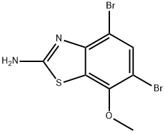 2-Benzothiazolamine, 4,6-dibromo-7-methoxy- Struktur