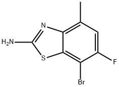 2-Benzothiazolamine, 7-bromo-6-fluoro-4-methyl- Struktur