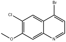 4-bromo-6-chloro-7-methoxyquinoline Struktur