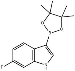 6-Fluoro-3-(4,4,5,5-tetramethyl-1,3,2-dioxaborolan-2-yl)-1H-indole Struktur