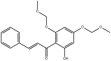 2-Propen-1-one, 1-[2-hydroxy-4,6-bis(methoxymethoxy)phenyl]-3-phenyl-, (2E)- Struktur