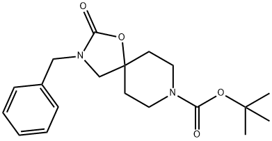 1-Oxa-3,8-diazaspiro[4.5]decane-8-carboxylic acid, 2-oxo-3-(phenylmethyl)-, 1,1-dimethylethyl ester Struktur