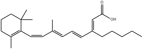 2,4,6,8-Nonatetraenoic acid, 7-methyl-3-pentyl-9-(2,6,6-trimethyl-1-cyclohexen-1-yl)-, (E,E,E,Z)- (9CI) Struktur