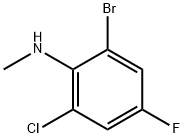 (2-Bromo-6-chloro-4-fluoro-phenyl)-methyl-amine Struktur